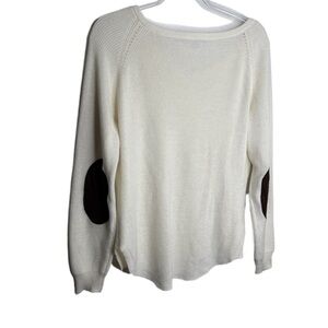 Elizabeth & Clarke Cream Elbow patch Sweater 12